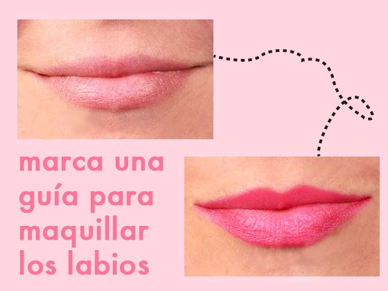 Marca una guía para maquillar los labios